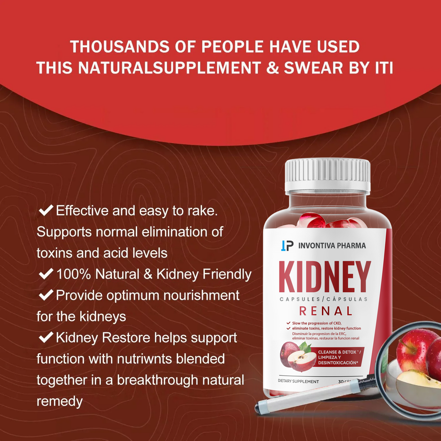 Invontiva PRO Kidney Support Promote blood flow and circulation